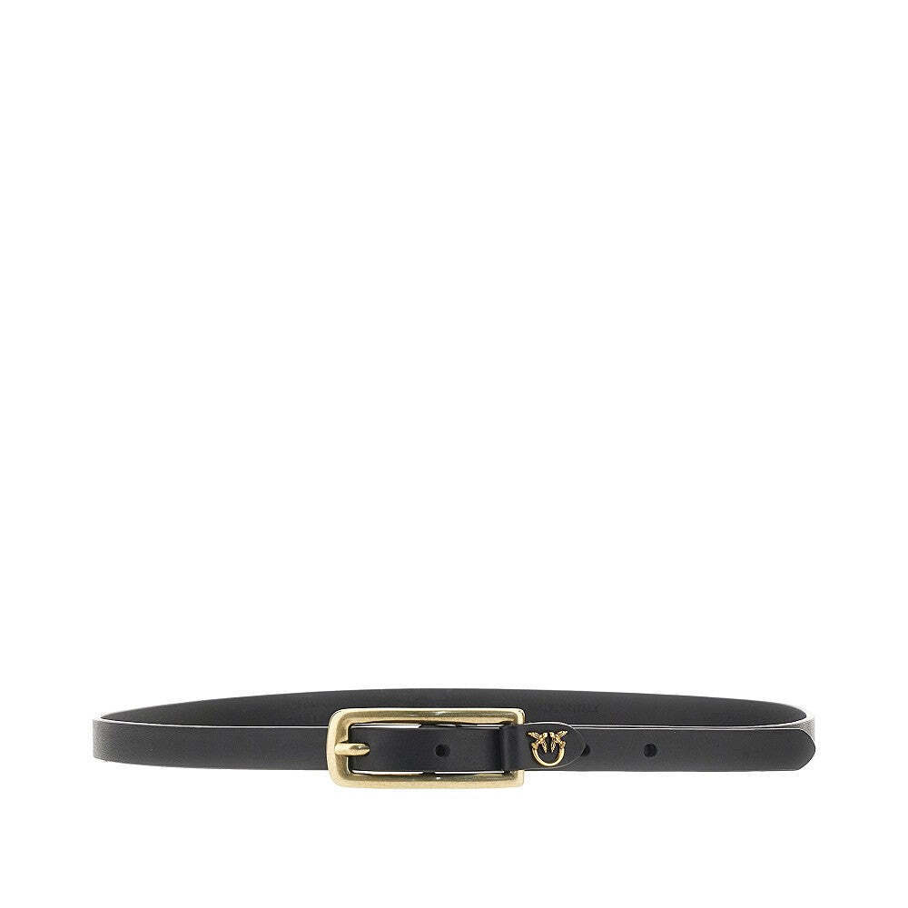 Pinko Leather Belt With Love Birds Detail